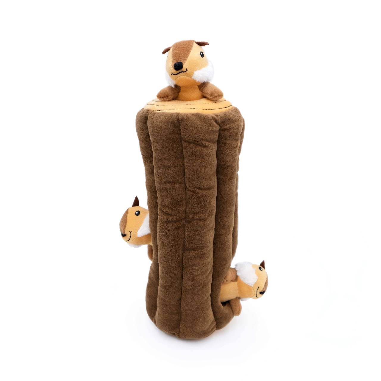 Zippy Paws Interactive Burrow Dog Toy - 3 Chipmunks in a Log