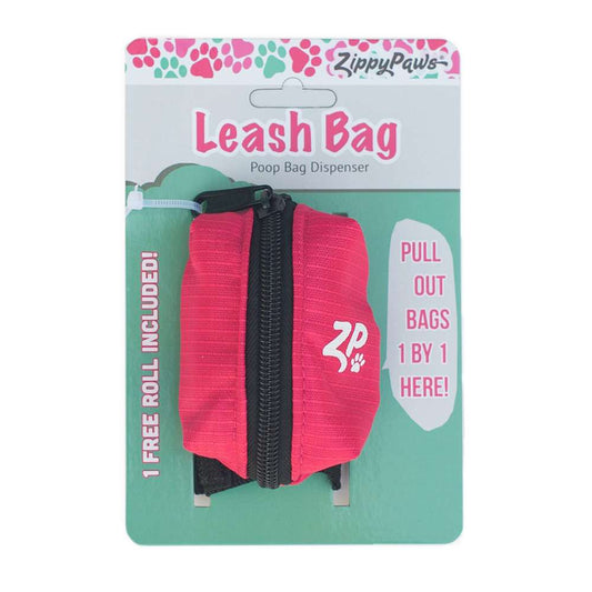 Zippy Paws Adventure Leash Dog Poop Bag Dispenser + BONUS Roll