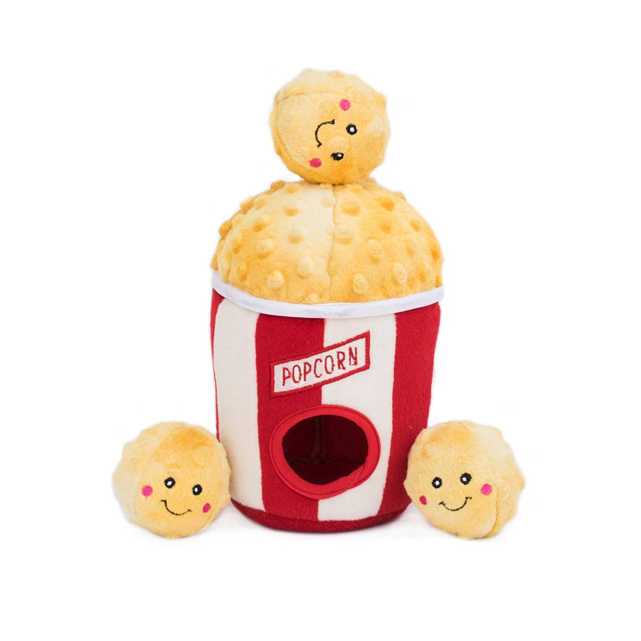 Zippy Paws Burrow Interactive Dog Toy - Popcorn in a Bucket