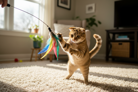 Go Cat Da Bird Original Swivel Cat Feather Teaser