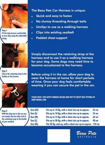 Beau Pets Car Harness