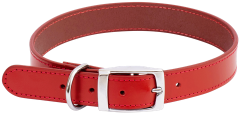 Beau Pets – Deluxe Leather Collar – Red