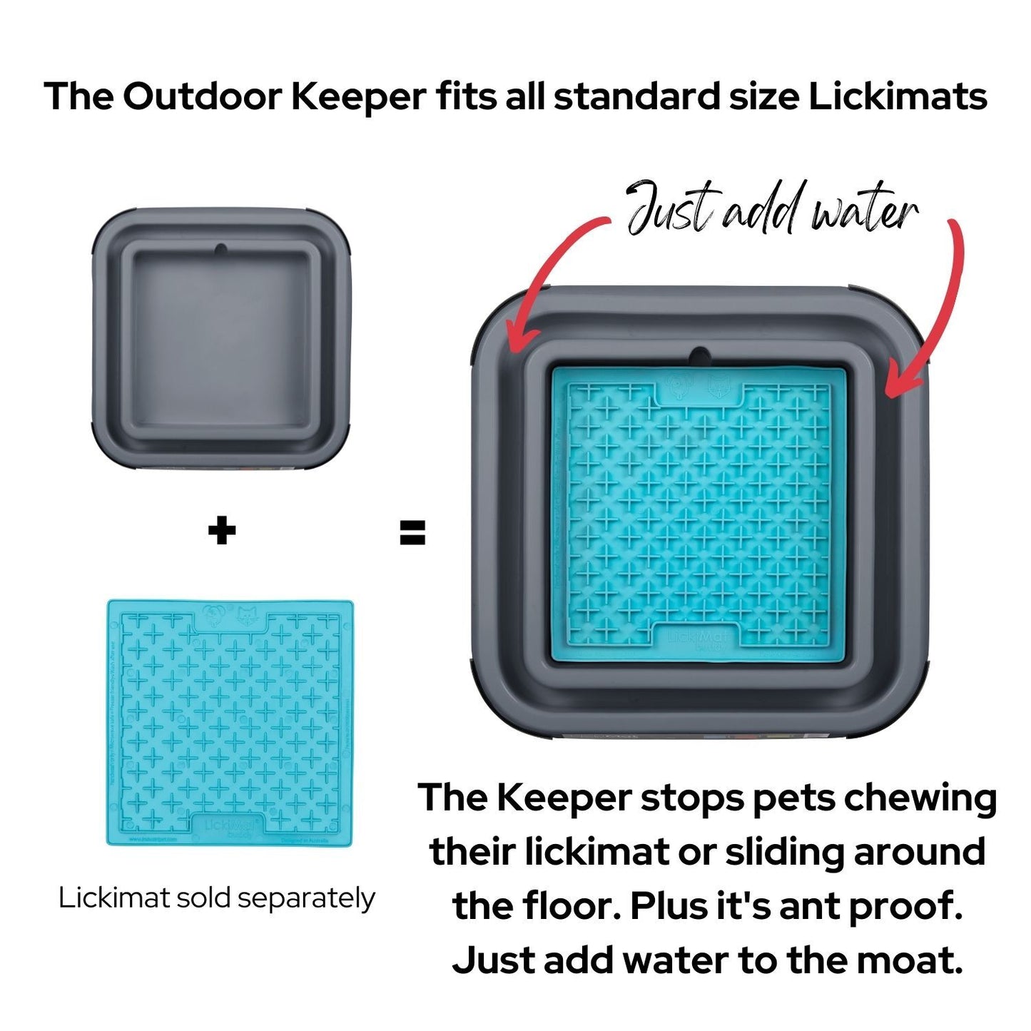Outdoor Keeper Bundle Turquoise Dog + 3 Original Lickimats