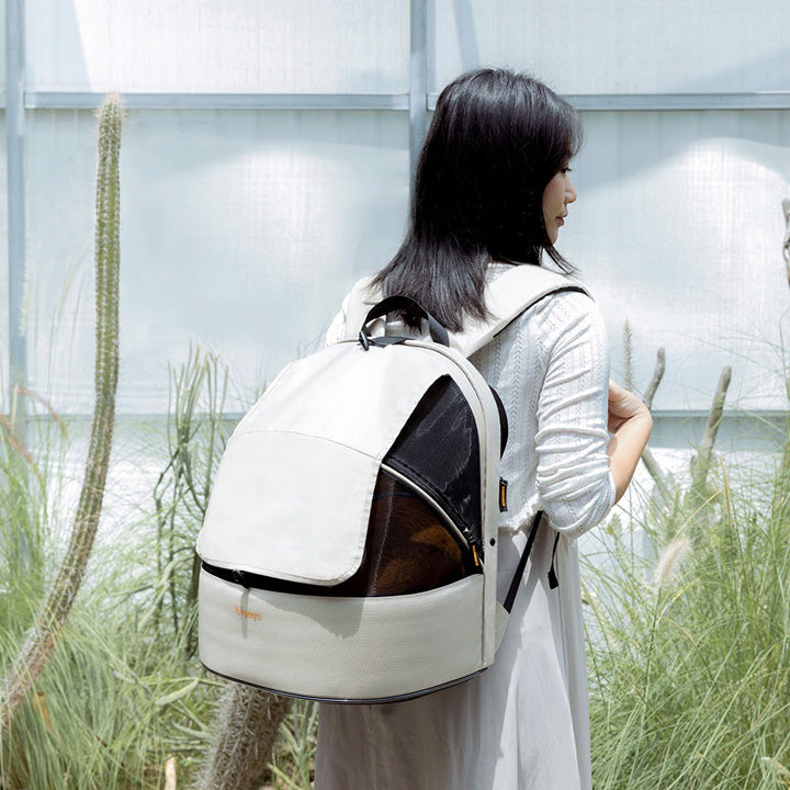 Ibiyaya Panorama Zipper-Free Small Carrier - Buttermilk