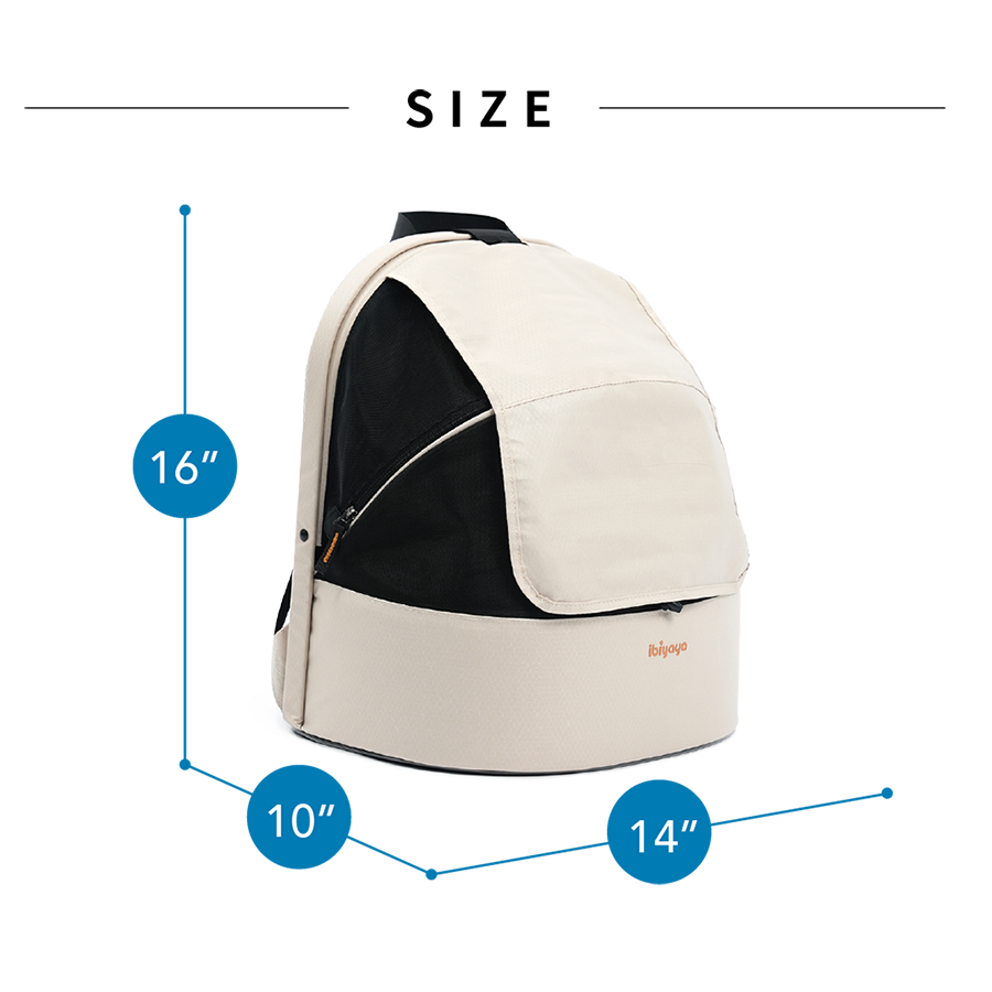 Ibiyaya Panorama Zipper-Free Small Carrier - Buttermilk