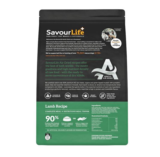 SavourLife – Adult Dog – Air Dried Lamb Recipe