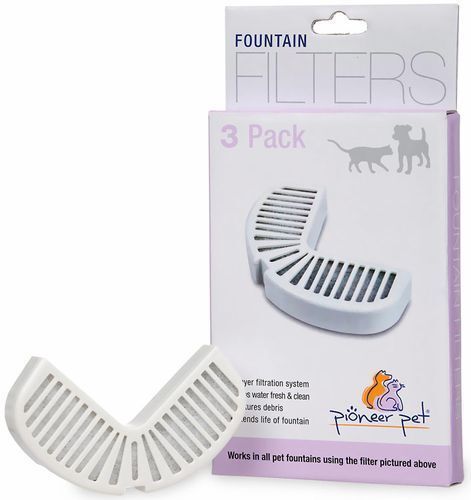 Pioneer Pet Filters For Stainless And Ceramic Fountains - 3 Pack - 3002
