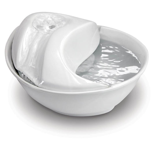 Pioneer Pet Rain Drop Ceramic Fountain - White 1.7 Litres