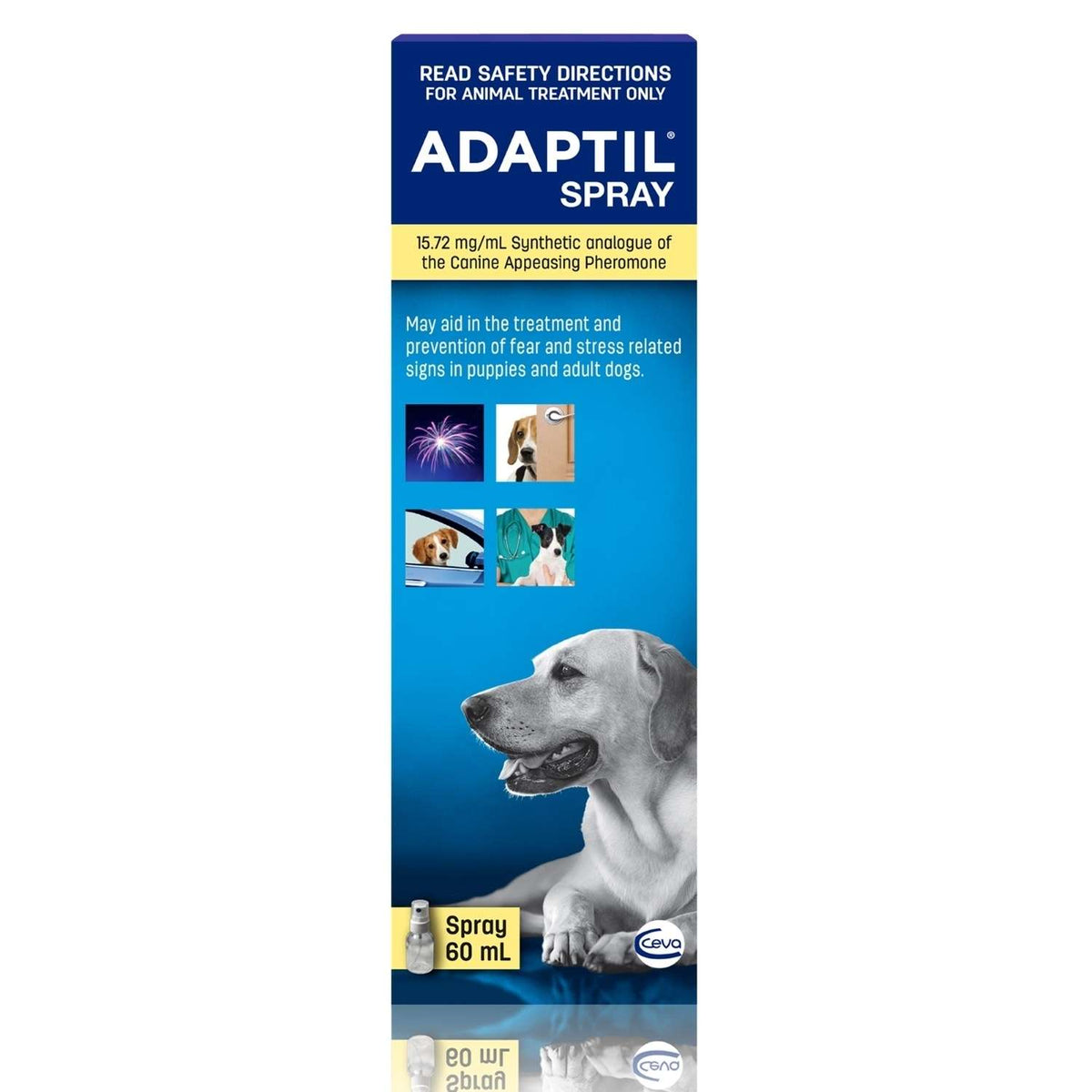 Adaptil Pheromone Spray for Dogs - 60mL - designed to calm & reassure your dog
