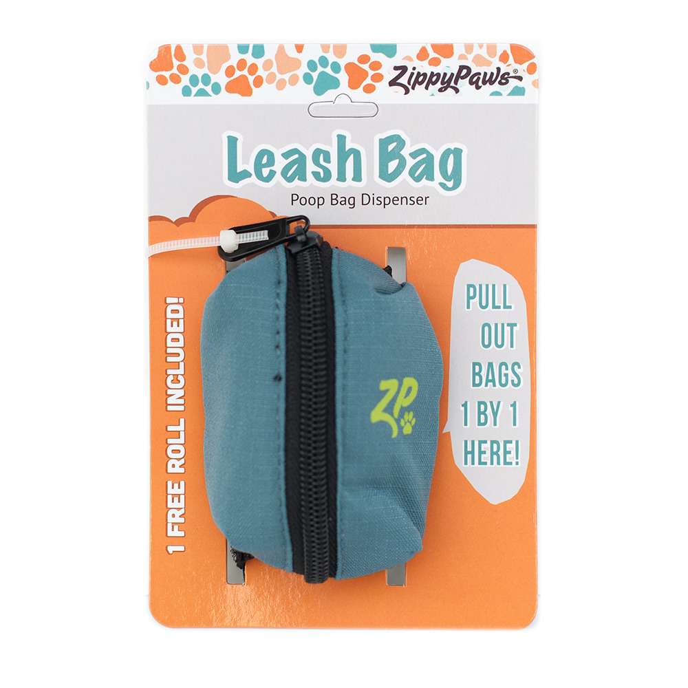 Zippy Paws Adventure Leash Dog Poop Bag Dispenser + BONUS Roll