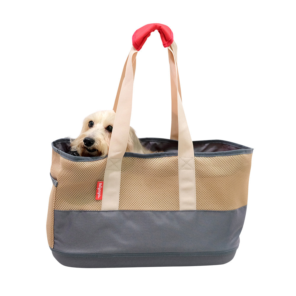 Ibiyaya Light Pet Carrier with Hardshell Base for Dachshunds & Long Pets