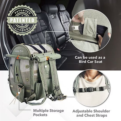 Ibiyaya Medium Trackpack For Birds - Jungle Green