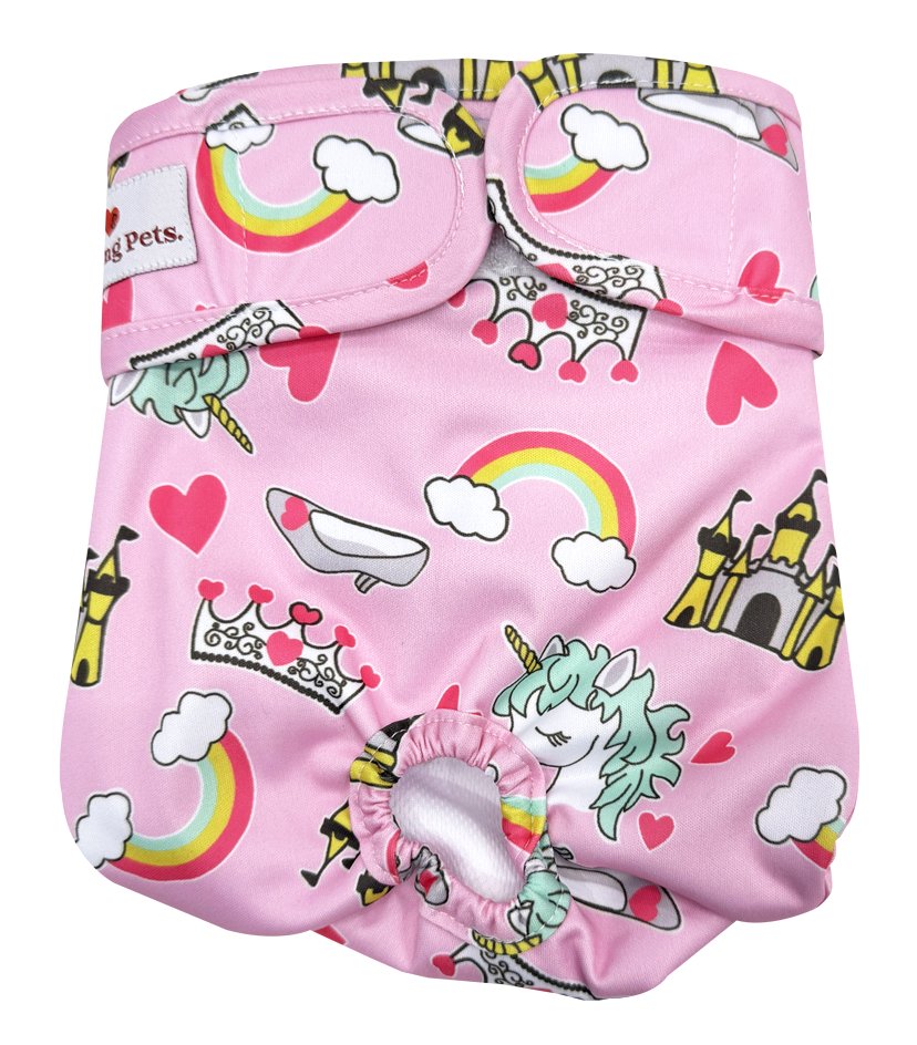 Loving Pets Washable Nappies Pink/Purple 2Pk