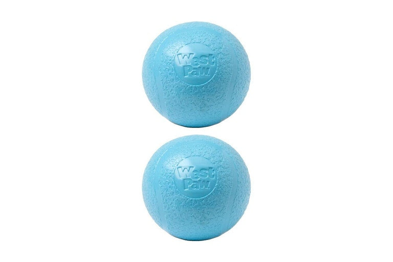 West Paw Echo Boundr Ball 6Cm - Aqua Blue 2 Pack