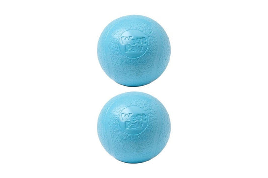 West Paw Echo Boundr Ball 6Cm - Aqua Blue 2 Pack