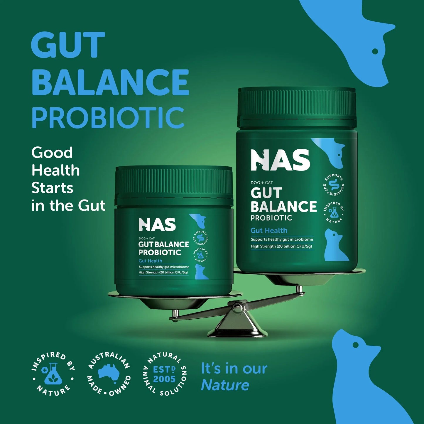 Natural Animal Solutions - Gut Balance Probiotic - 80g