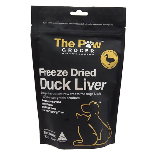 The Paw Grocer Black Freeze Dried Duck Liver 72G