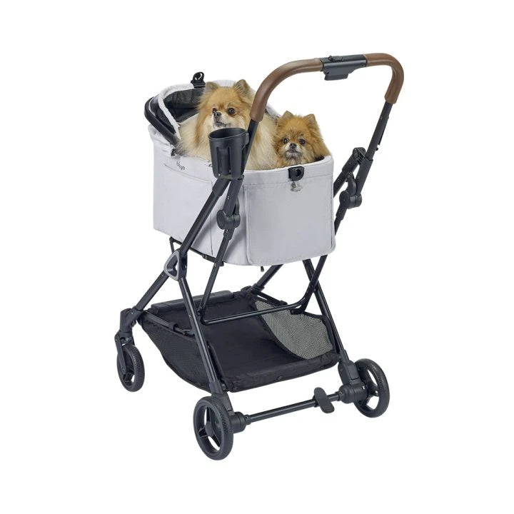 Ibiyaya Tinker Small Detach Pet Stroller Silver Grey