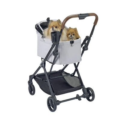 Ibiyaya Tinker Small Detach Pet Stroller Silver Grey