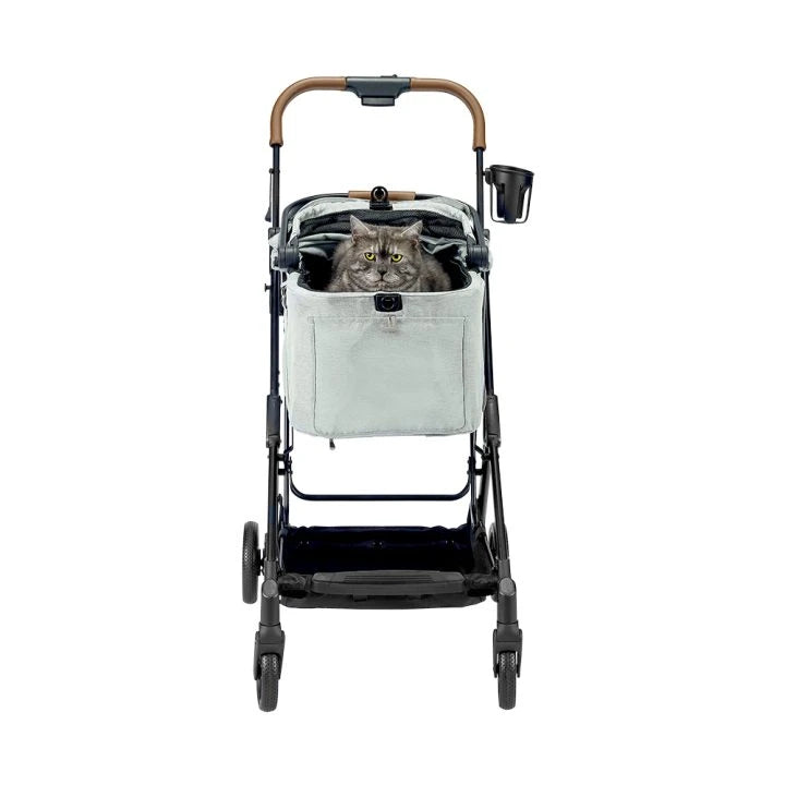 Ibiyaya Tinker Small Detach Pet Stroller Silver Sage Green