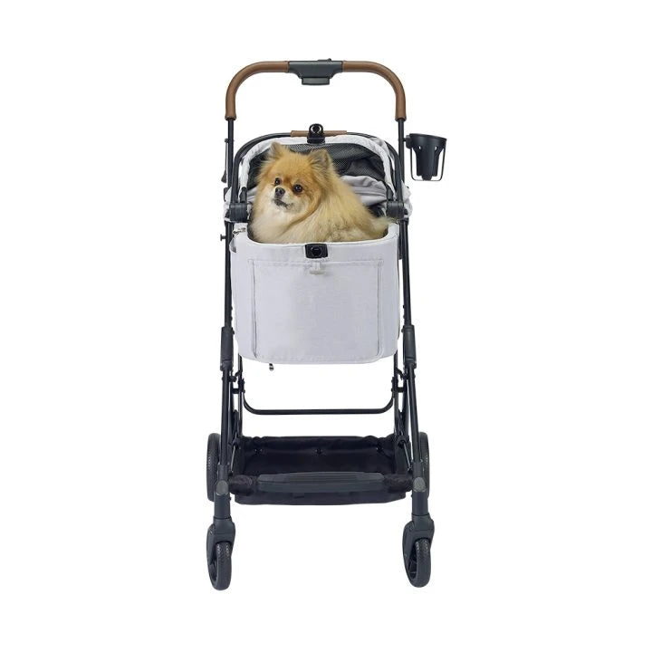 Ibiyaya Tinker Small Detach Pet Stroller Silver Grey