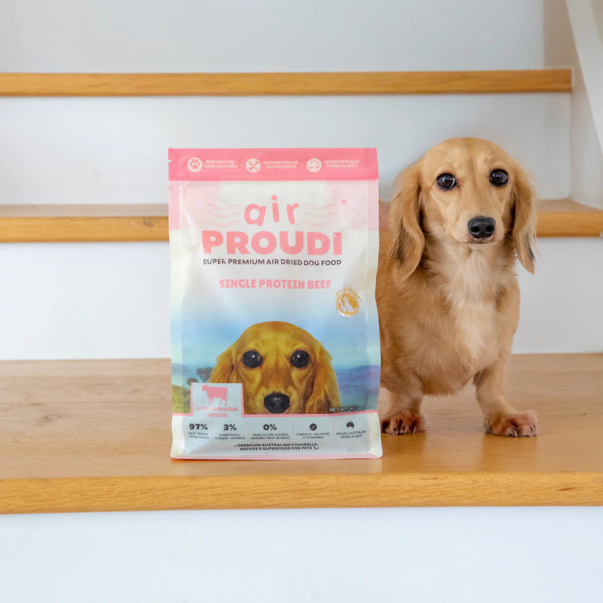 Proudi – Super Premium Air Dried Dog Food – Single Protein Beef