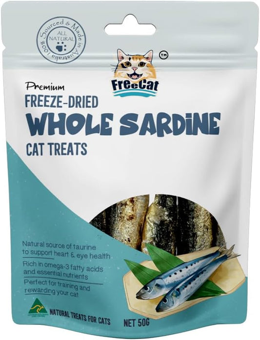 Freecat Freeze Dried Whole Sardine Cat Treats 50G