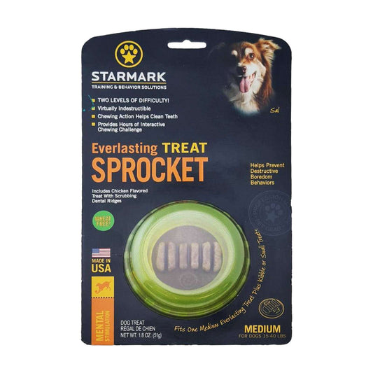 Starmark – Everlasting Treat Sprocket - chewing challenge with two levels of difficulty!
