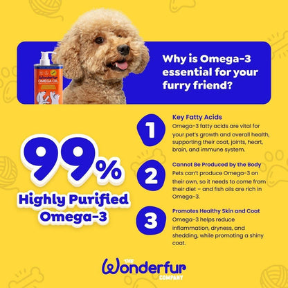Wonderfur Super Omega Oil For Dogs & Cats 750Ml