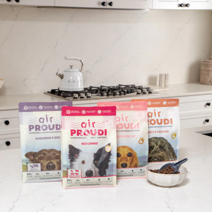 Proudi – Super Premium Air Dried Dog Food – Kangaroo & Beef