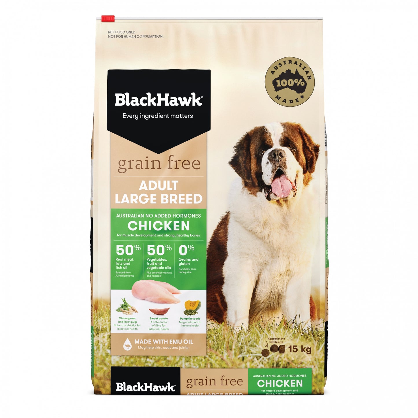 Black Hawk – Adult Dog – Large Breed – GRAIN FREE – Chicken