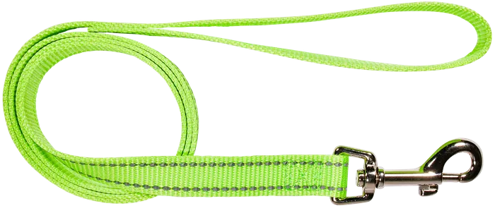 Beau Pets – Reflective Nylon – Lead – Fluro Green