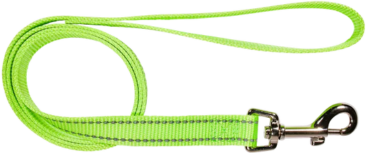 Beau Pets – Reflective Nylon – Lead – Fluro Green