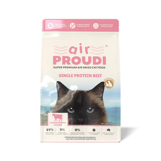 Proudi – Super Premium Air Dried Cat Food – Single Protein Beef