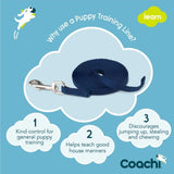 Coachi Puppy Training Line Navy 2.5M