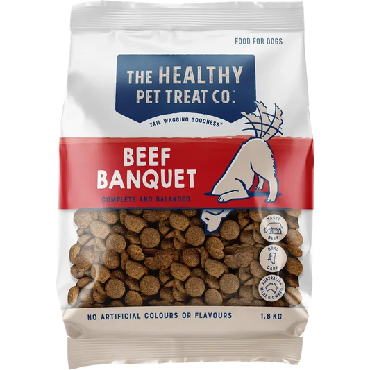 Healthy Pet Treat Co Beef Banquet Kibble 1.8Kg