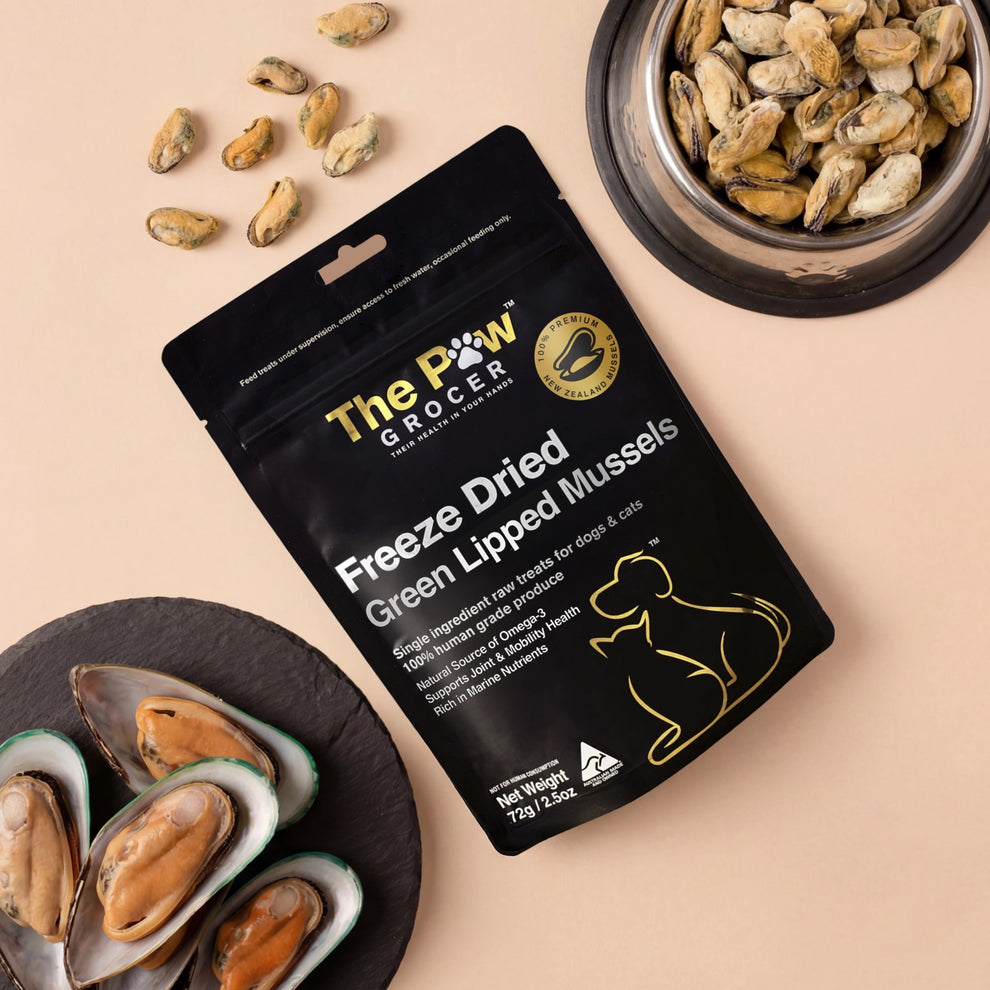 THE PAW GROCER BLACK LABEL FD GREEN LIPPED MUSSELS 72G