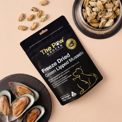 THE PAW GROCER BLACK LABEL FD GREEN LIPPED MUSSELS 72G
