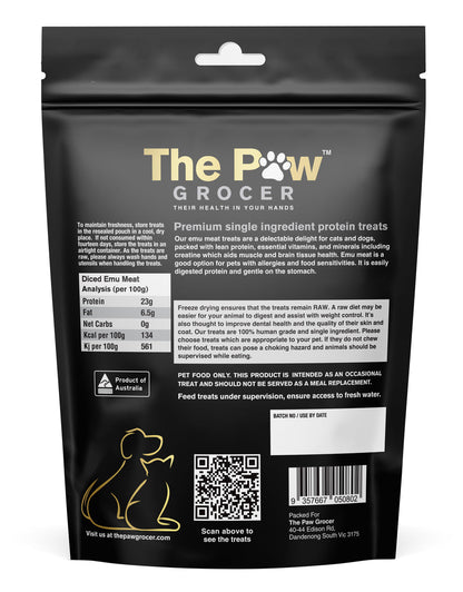 The Paw Grocer Black Label Freeze Dried Emu Meat 72G