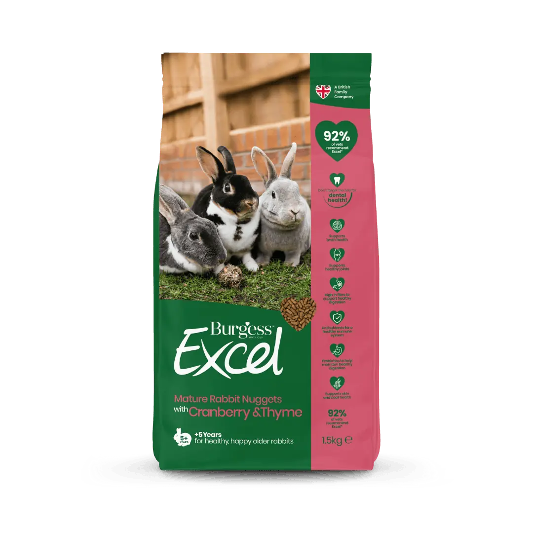 Burgess Excel Mature Rabbit Nuggets Cranberry Thyme 1.5Kg