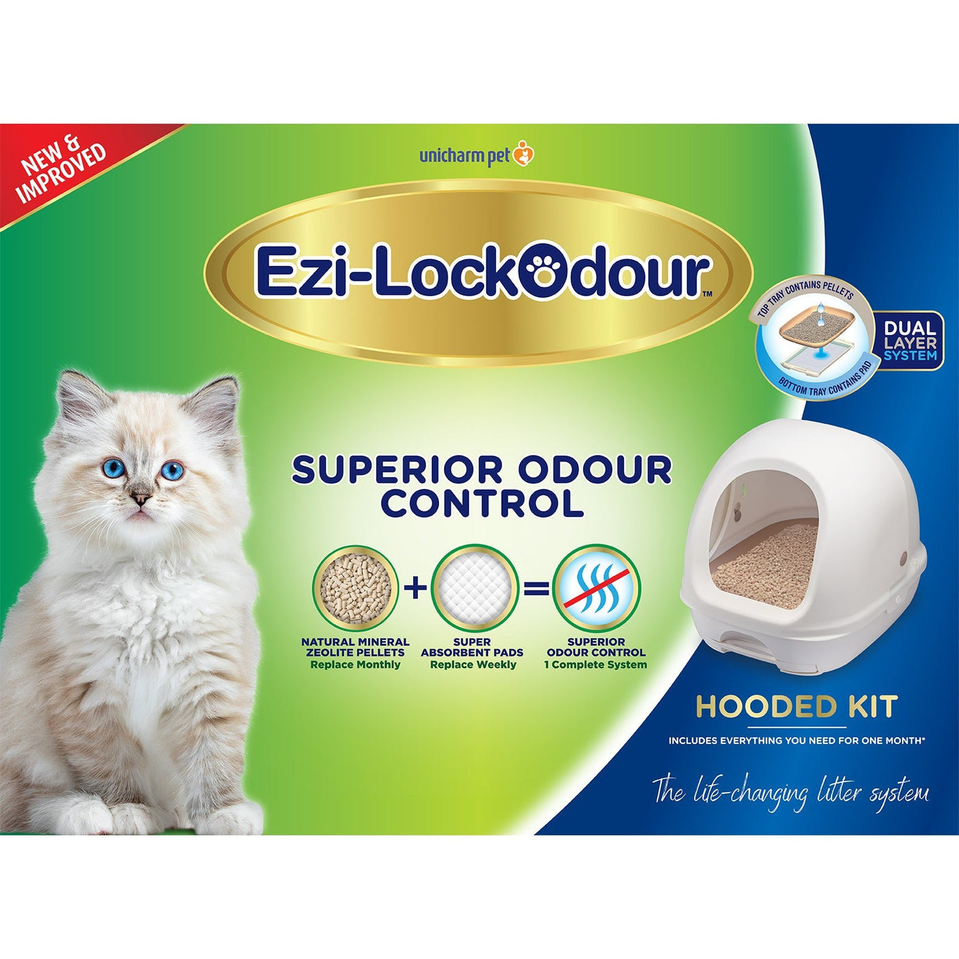 Ezi-Lockodour Dual Layer Cat Litter System Hooded