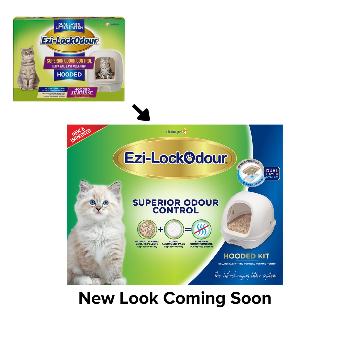 Ezi-Lockodour Dual Layer Cat Litter System Hooded