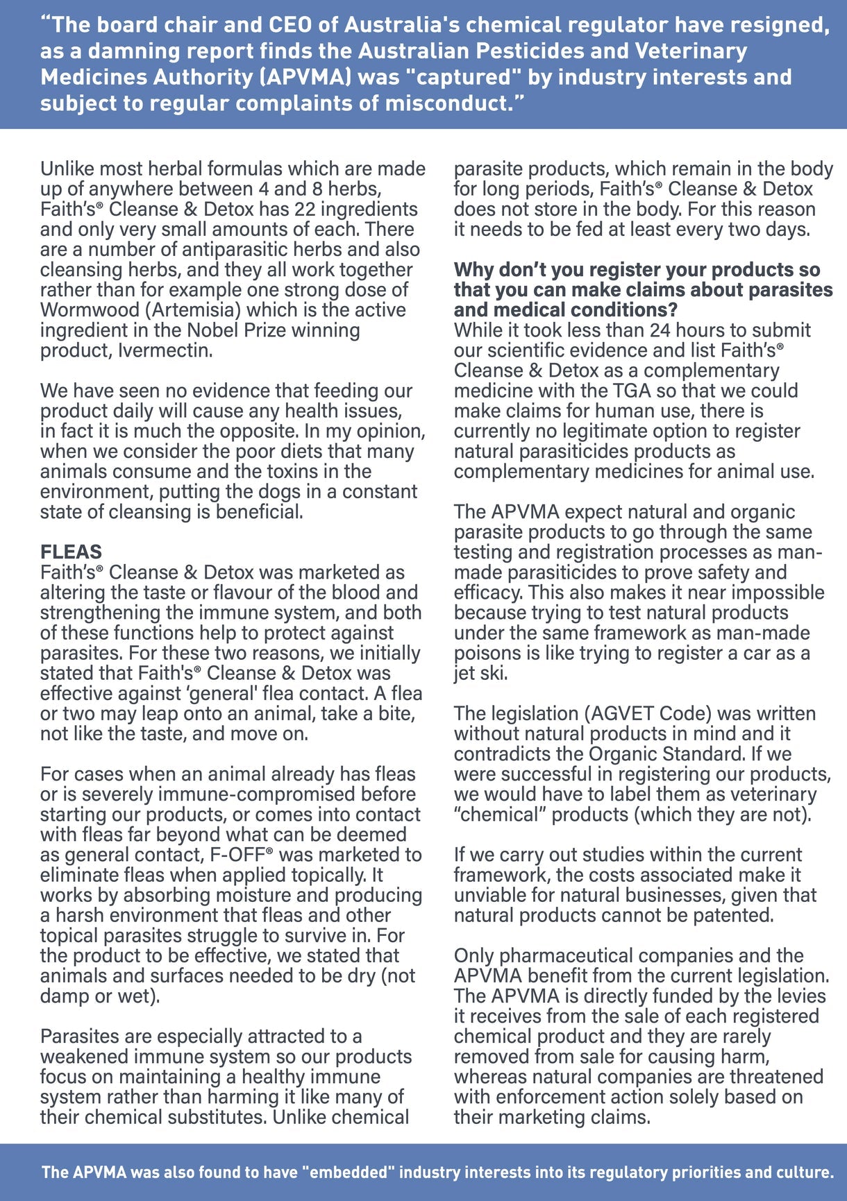 Augustine Approved F-Off 160G