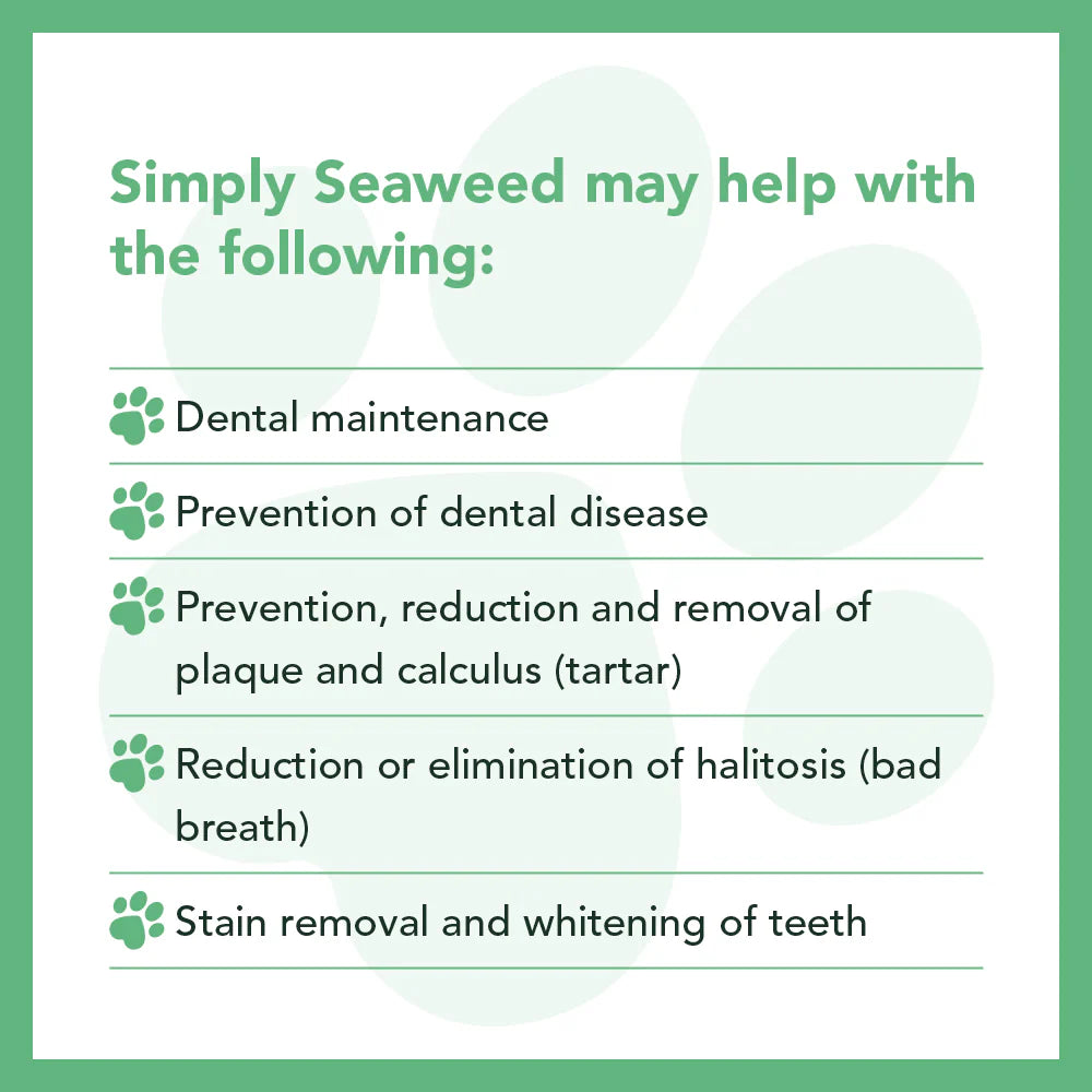 Simply Seaweed Natural Dental Health Care for Cats & Dogs