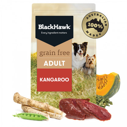 Black Hawk – Adult Dog – GRAIN FREE – Kangaroo