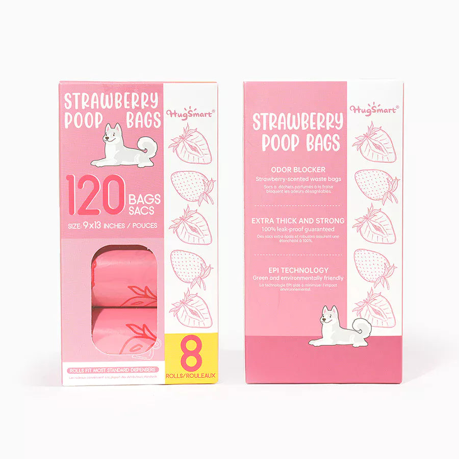 Hugsmart – Strawberry Poop Bags
