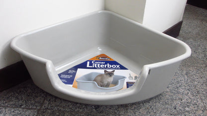 Smartcat Corner Litter Box - Gray