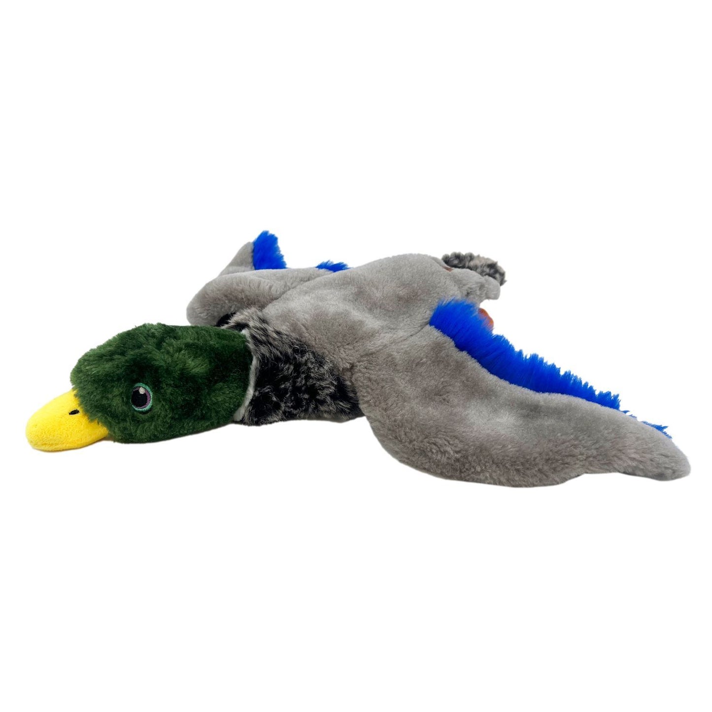 KONG Wild Low Stuffing Floppy Squeaker Dog Toy - Mallard Duck