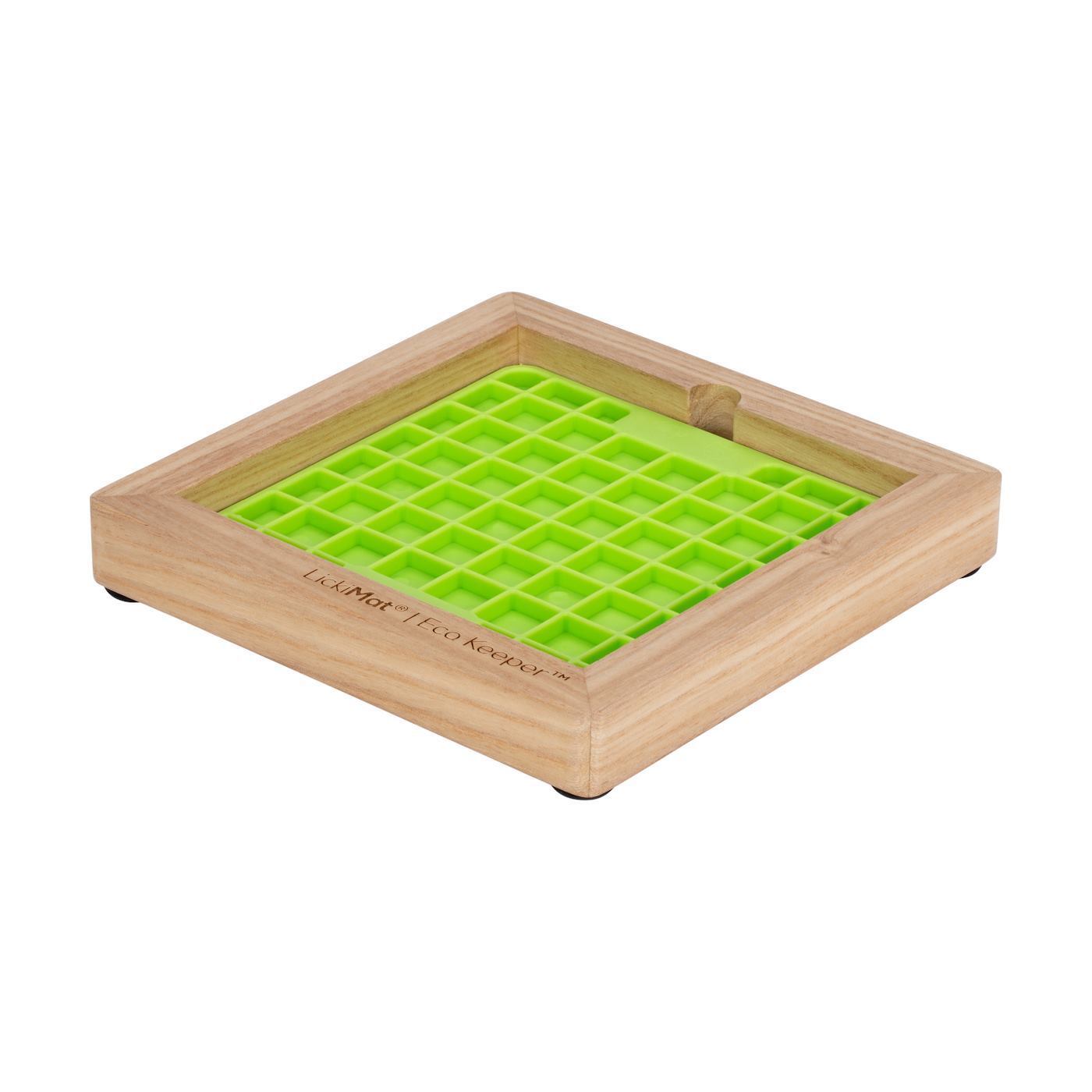 Lickimat  Wooden Eco Slow Feeder Keeper - For Mini Lick Mats