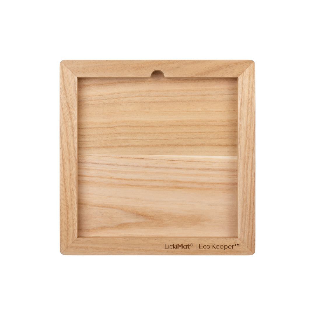 Lickimat  Wooden Eco Slow Feeder Keeper - Classic Sized Lick Mats